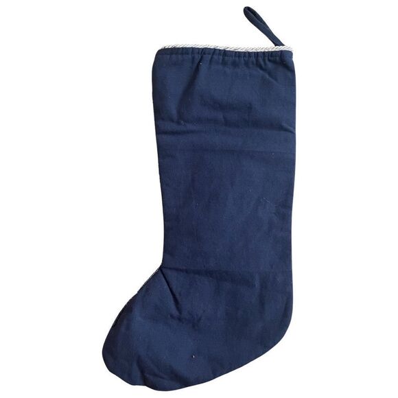 Artisan NY Metallic Blue Silver & Gold Holiday Christmas Tree Stocking NWT - Picture 3 of 6